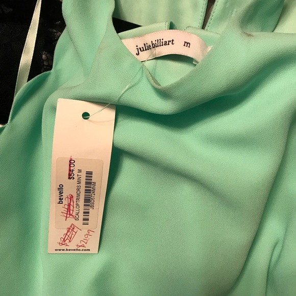 NWT Julie Billiart Mint Scalloped Dress Sz M - Picture 2 of 4